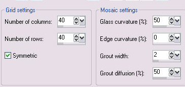 Mosaic Glass settings