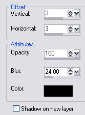 Drop Shadow Settings