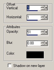 Drop Shadow Settings