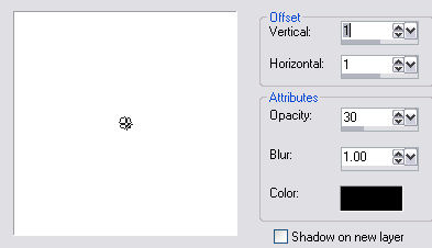 Drop Shadow Settings