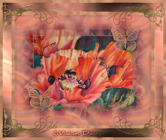 Silk Poppies Frame