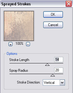 Sprayed Brush Stroke Settings