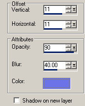 Drop Shadow Settings