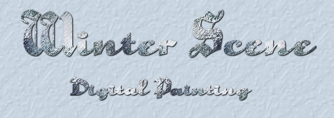Winter Scene Painting Logo