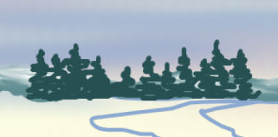 Beginning painting of Small Trees